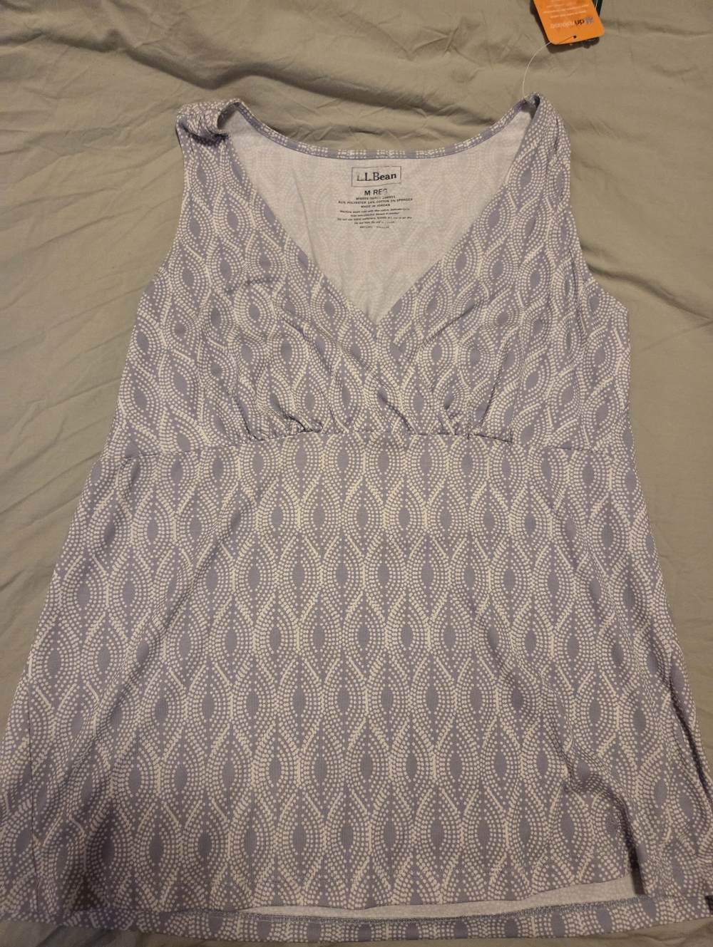 L.L.Bean Women's Top in Light Lavender Print